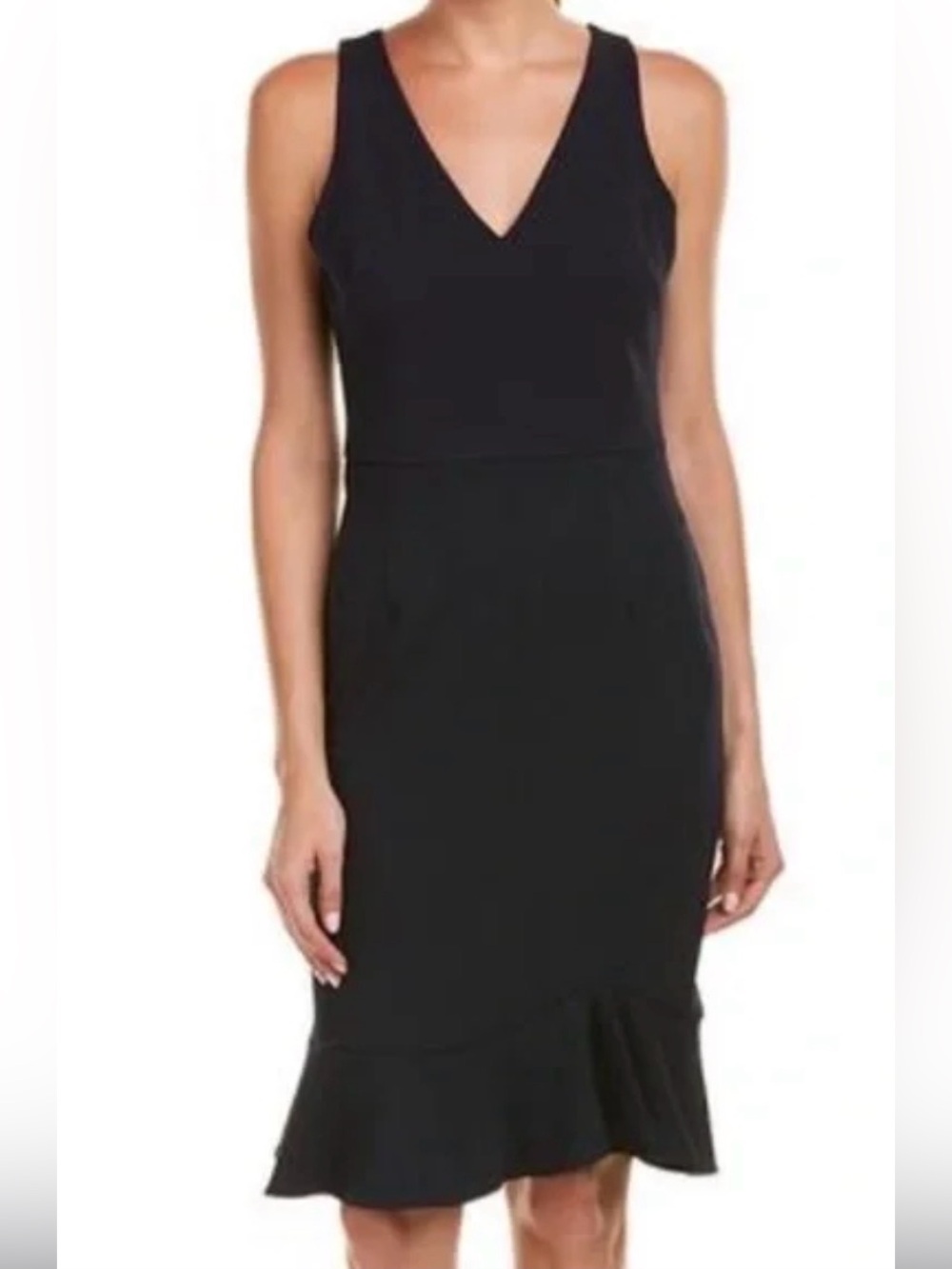 Betsy Johnson Scuba Crêpe Ruffle-Mermaid Hem Dress. Size‎ 10